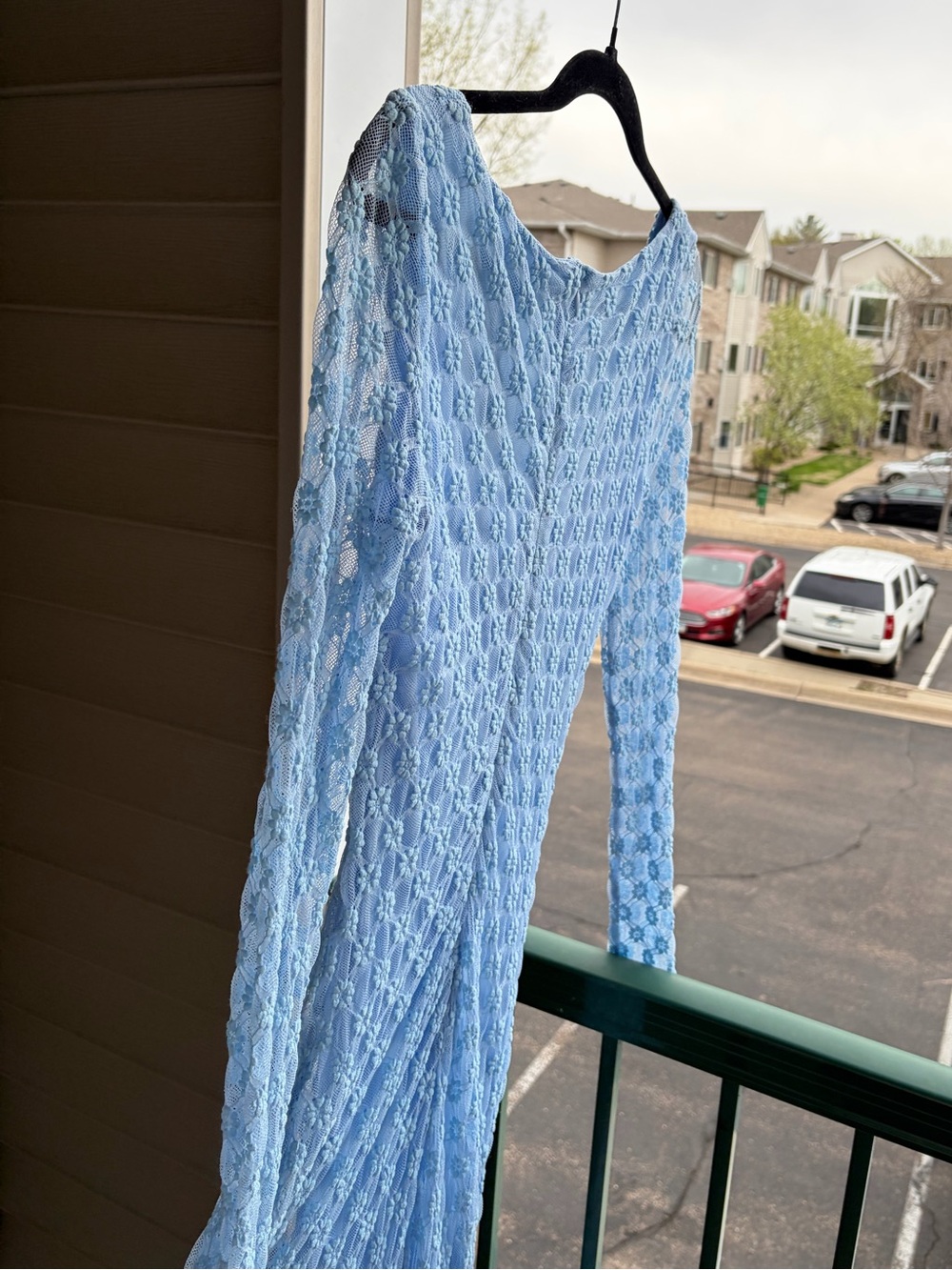🆕🦋Bardot Adoni Lace Maxi Dress Blue Bodycon Cornflower Bridgerton Style Size M 6 - Picture 7 of 17